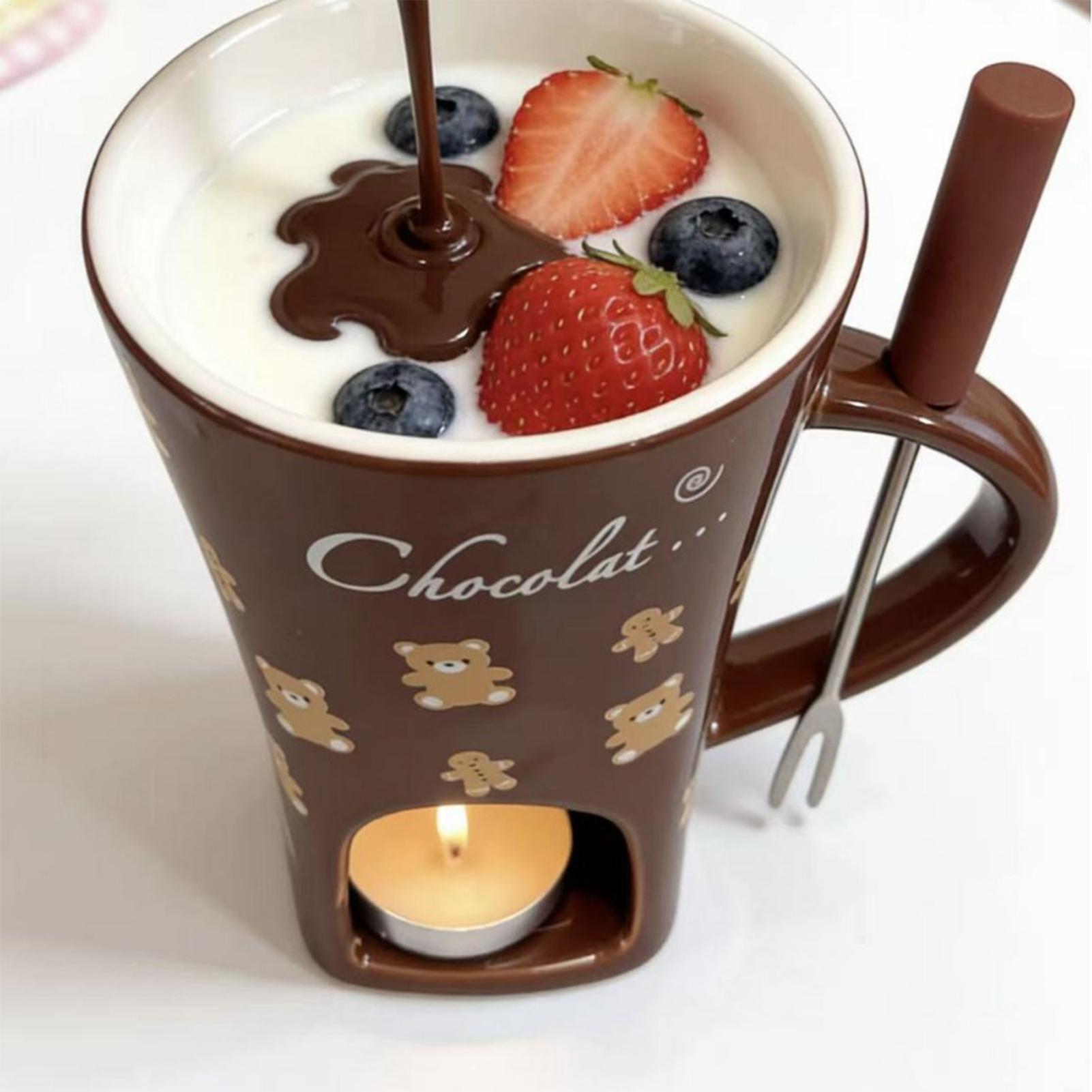 Fondue Pot Ceramic - Kubek do topienia czekolady 130ml, osobisty