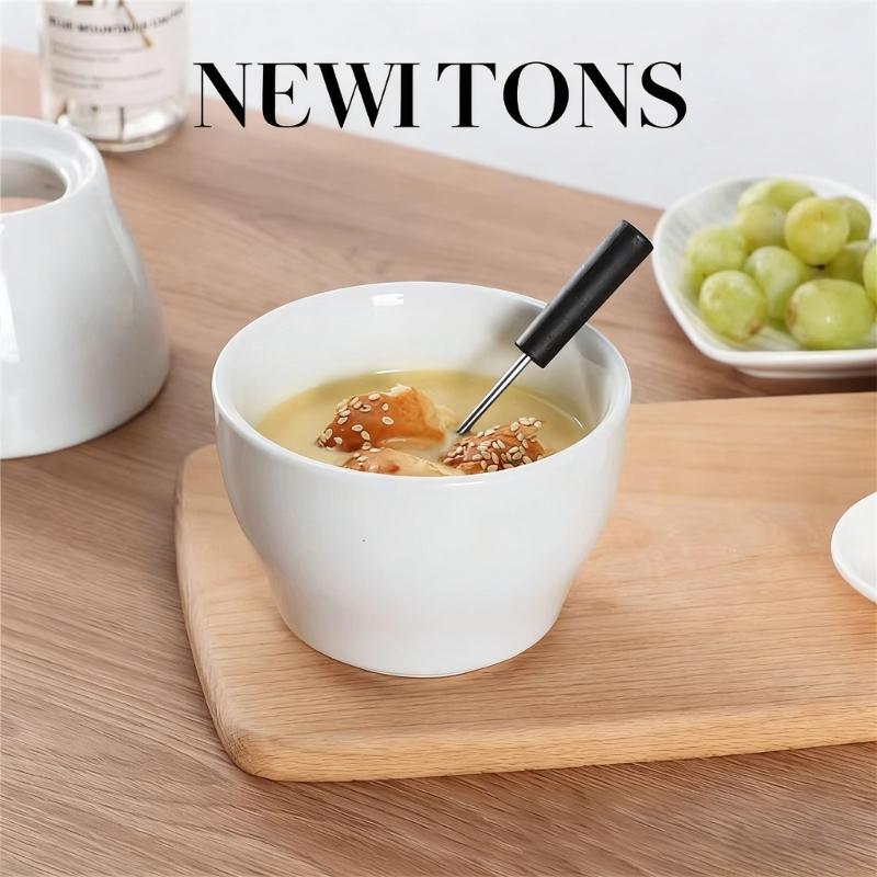 Fondue Pot Ceramic - QX2E Białe ceramiczne urządzenie do przygotowywania