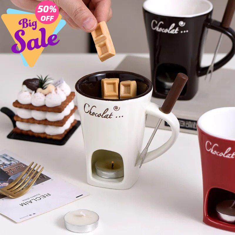 Fondue Pot Ceramic - Kubek do fondue czekoladowego 130 ml,