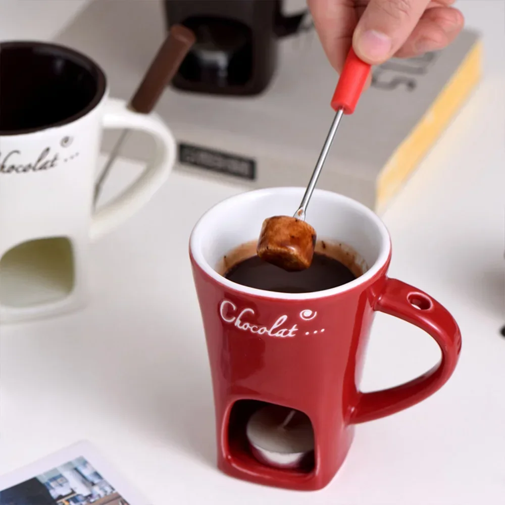 Fondue Pot Ceramic - Nowy mały zestaw kubków do fondue