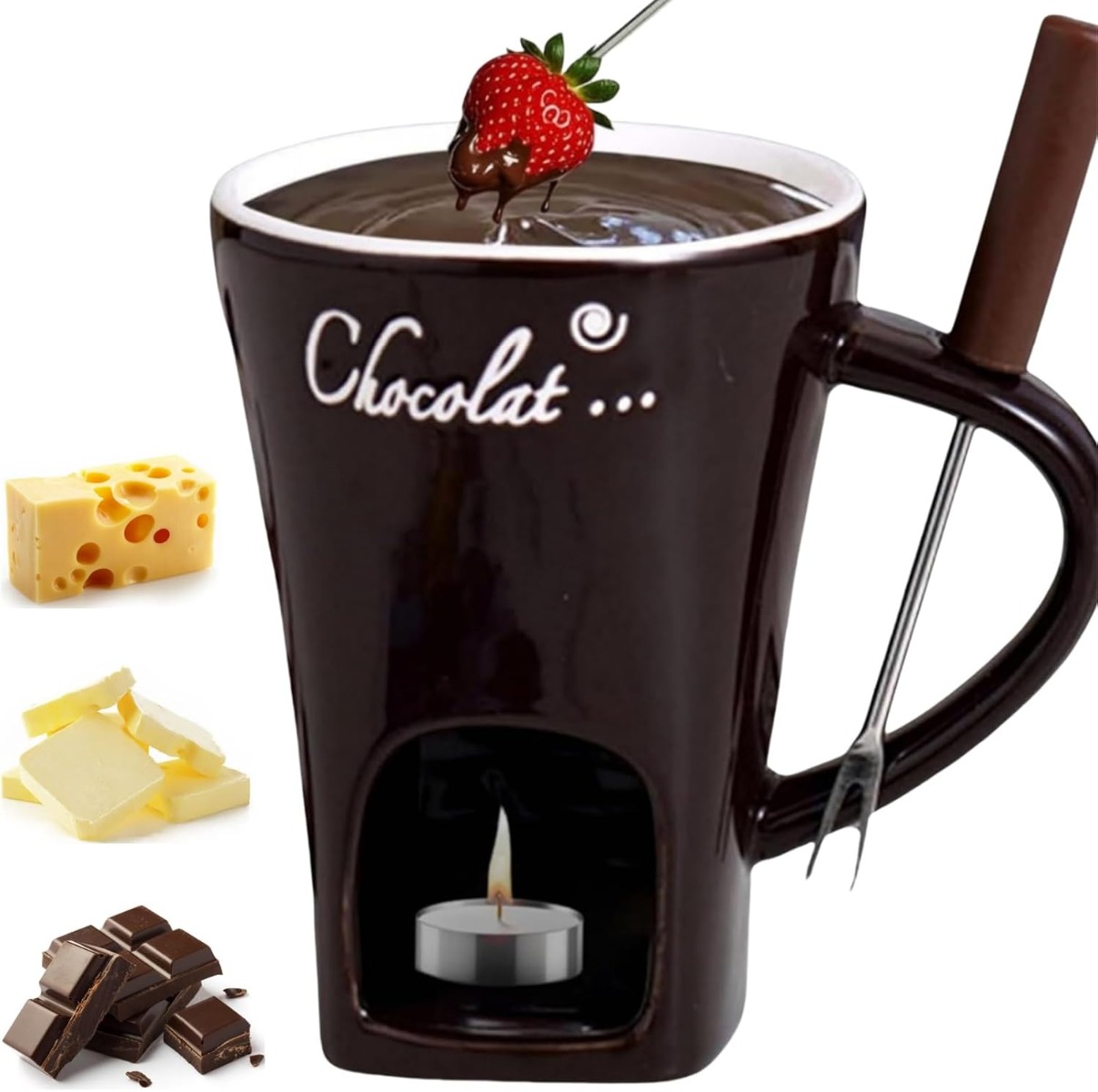 Fondue Pot Ceramic - Ceramiczny wielofunkcyjny kubek do fondue z