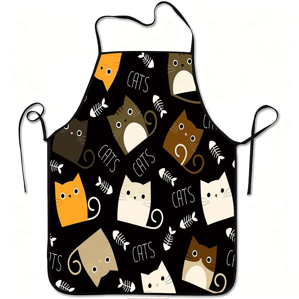 Home Cooking For Cats - 1 Sztuka Zabawnego Fartucha z Motywem