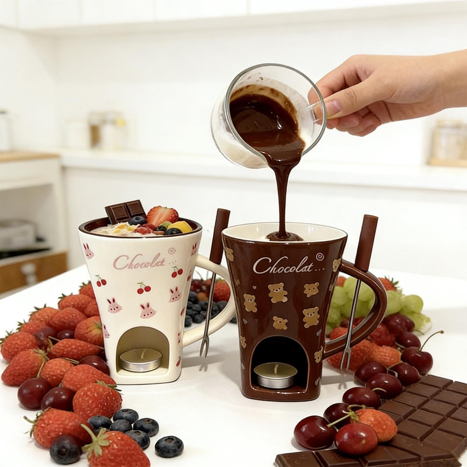 Kubek do topienia czekolady 13 – Fondue Pot Ceramic recenzja i cena