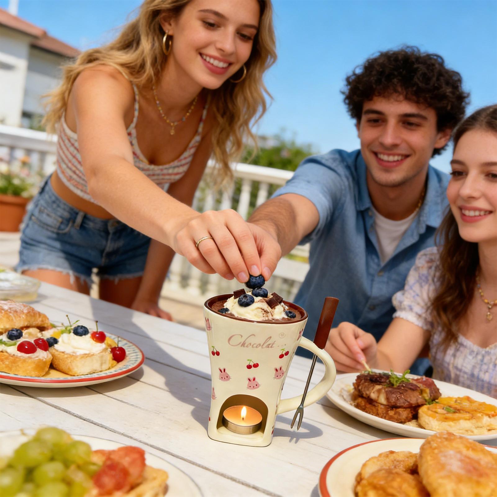 Kubek do topienia czekolady 13 – Fondue Pot Ceramic recenzja i cena