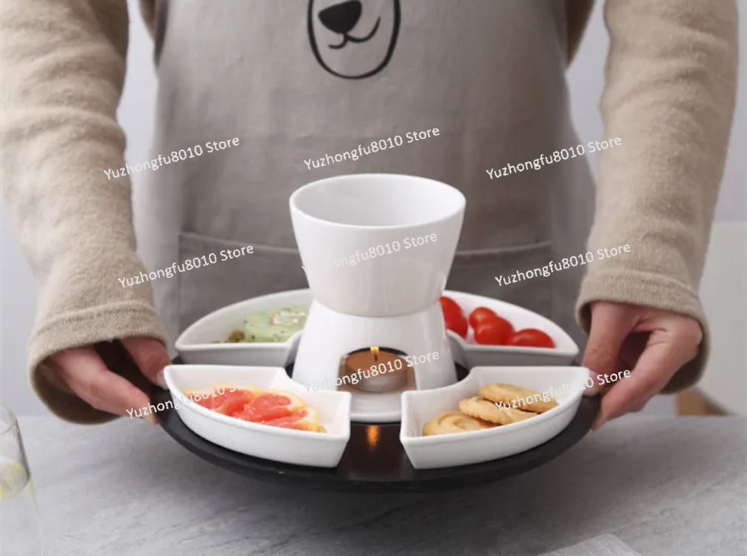 Biały, glazurowany ceramiczny  – Fondue Pot Ceramic recenzja i cena