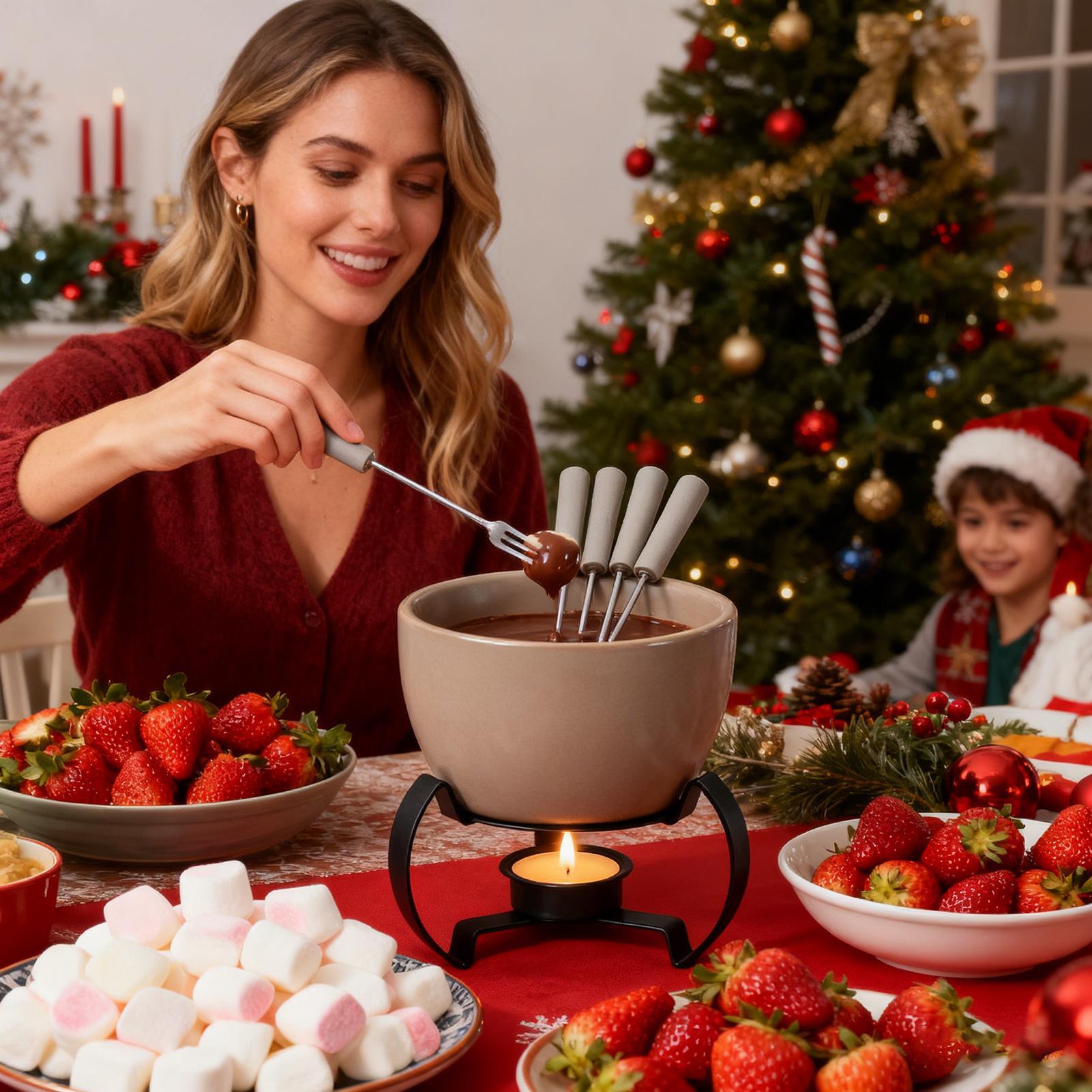 Zestaw mini ceramicznych kubkó – Fondue Pot Ceramic recenzja i cena