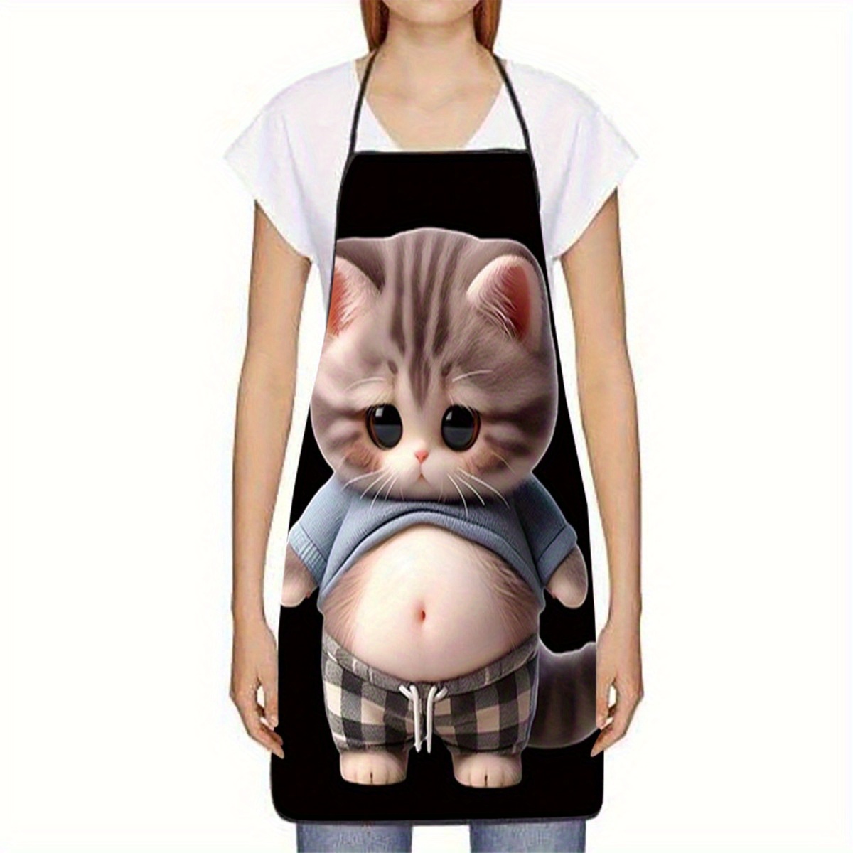 Uroczy fartuch z nadrukiem kre – Home Cooking For Cats recenzja i cena
