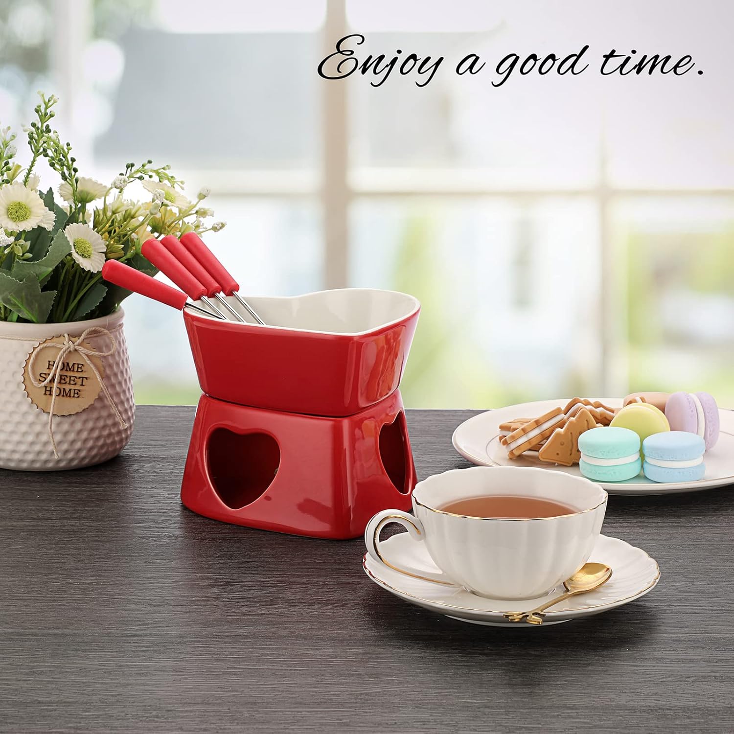 Zestaw do fondue w kształcie s – Fondue Pot Ceramic recenzja i cena